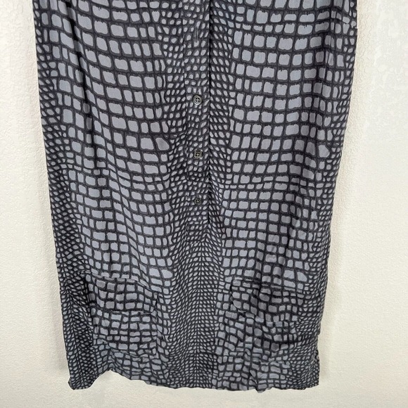 Equipment Women's Geometric Lucida Shift Dress Professional Gray Animal Print XS - Picture 4 of 10